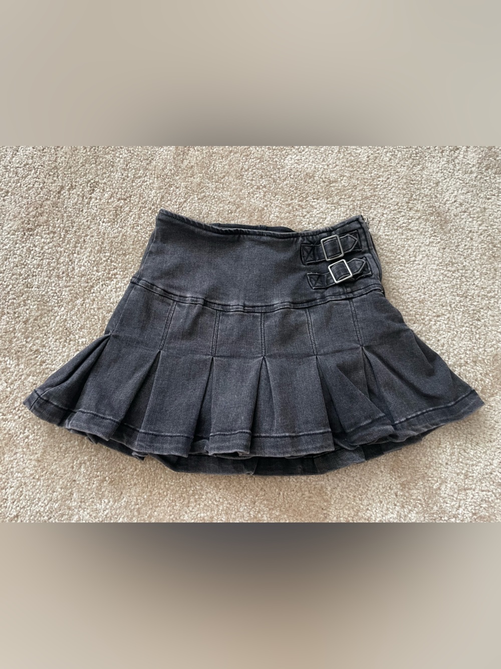 Wild Fable Washed Black Denim Mini Skirt Size 0